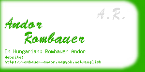 andor rombauer business card